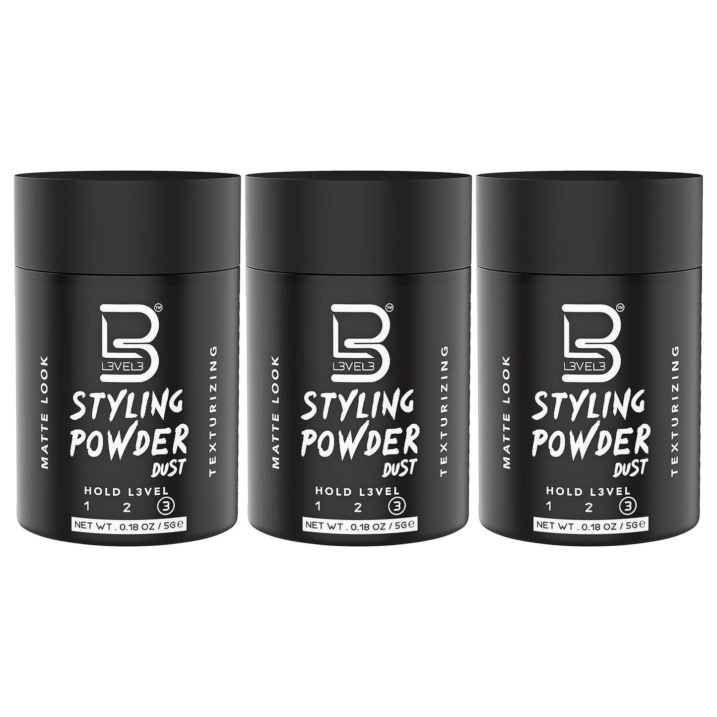 L3 Level 3 Travel Styling Powder - Small 0.18 oz for Travel - Natural Look Mens Powder - Sample Styling Powder Beauty & Personal Care L3