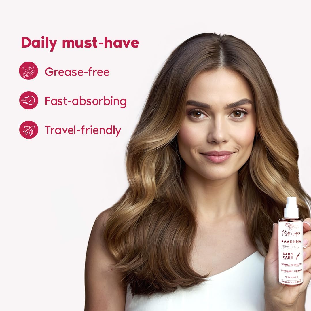 I Belli Capelli Ravenna Hair Oil for Frizzy Hair - Split End Repair, Heat Protection & Deep Hydration - Macadamia, Avocado & Coconut Oil for Damaged Beauty & Personal Care I Belli Capelli