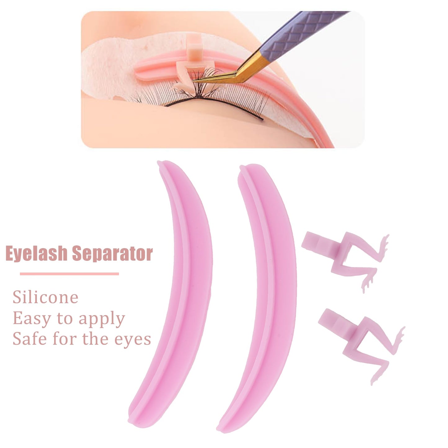 Brrnoo Eyelash Separator Tool, Silicone Base, Washable, Reusable, Smoother Lash Separator Tool for Beauty Salon, Lash Artist Beauty and Personal Care Brrnoo