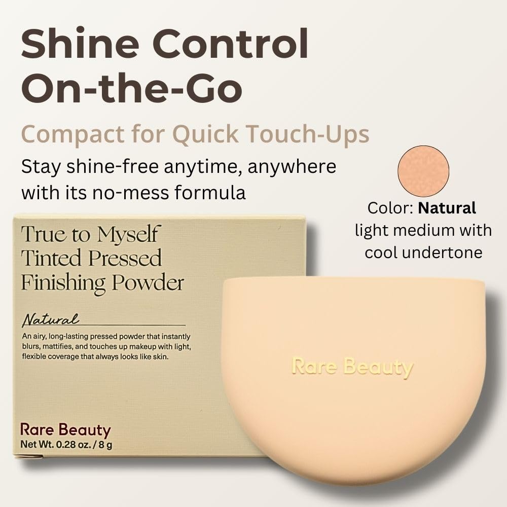 True to Myself Tinted Pressed Talc-Free Finishing Powder - Natural - Light Medium with Cool Undertone