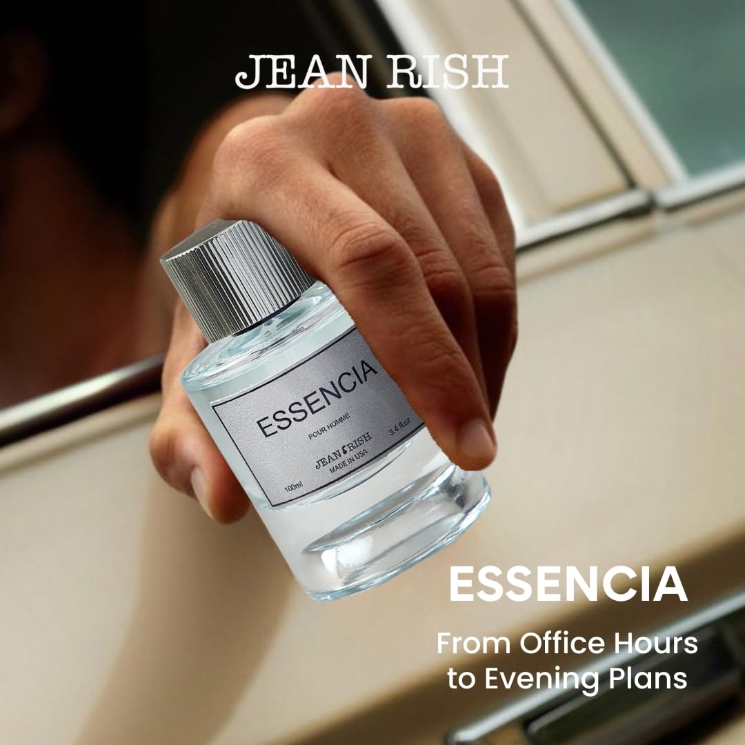 Jean Rish Essencia Perfume for Men Eau De Parfum, Long-Lasting Luxury Fragrance, Made In USA - Mint, Lemon, Bergamot, Vanilla, Cedar, Amber, Musk Beauty & Personal Care Jean Rish