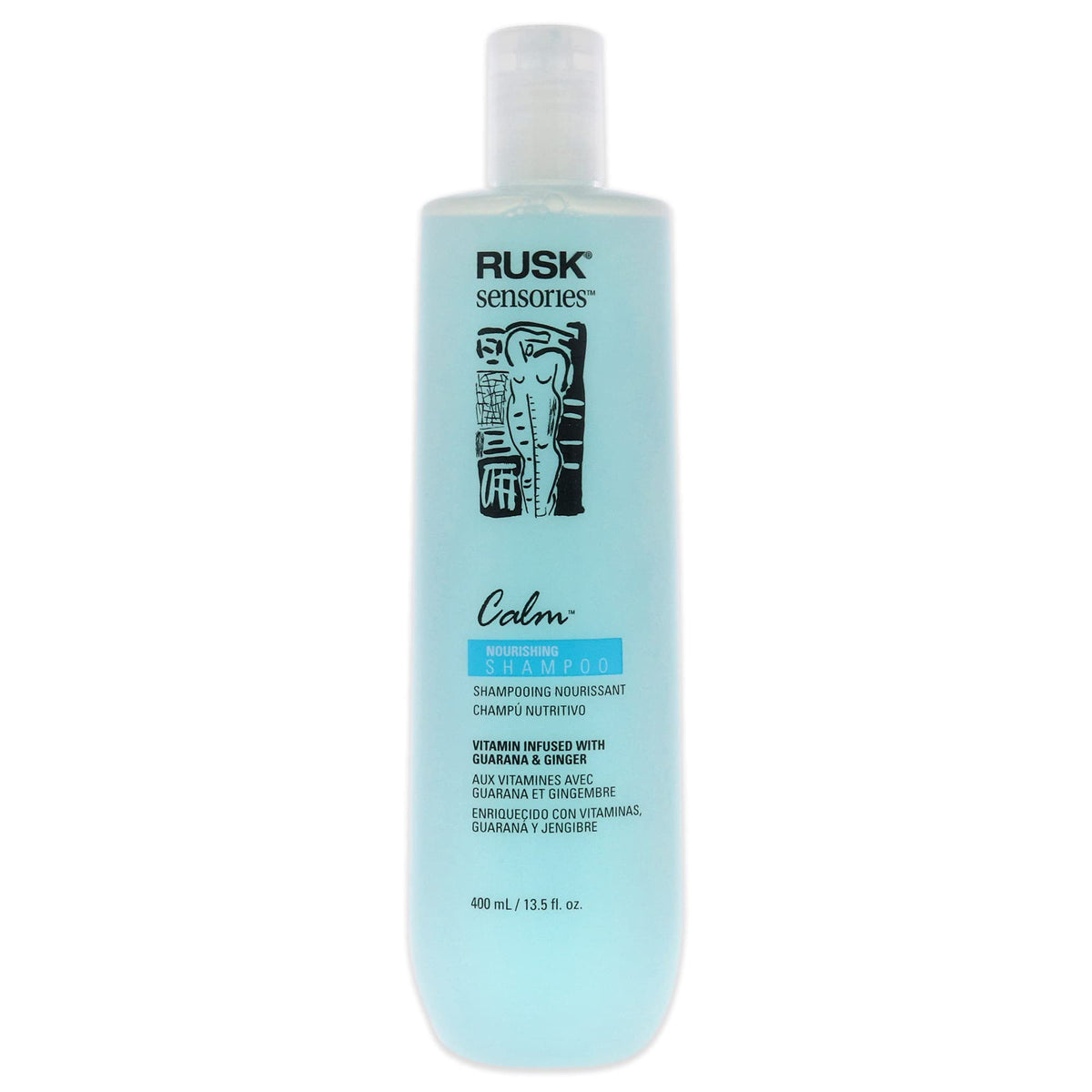 RUSK Sensories Calm Guarana and Ginger Nourishing Shampoo, 13.5 oz. A Nourishing Shampoo Formulated With Guarana and Ginger Extract To Add Shine Beauty & Personal Care RUSK