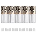 Qiterr 10PCS Empty Lip Gloss Tubes with Wand, Refillable Lip Gloss Containers, DIY Empty Lip Balm Tubes, Makeup Tool (5ML/PC Leopard Print Gold Ring) Beauty & Personal Care Qiterr