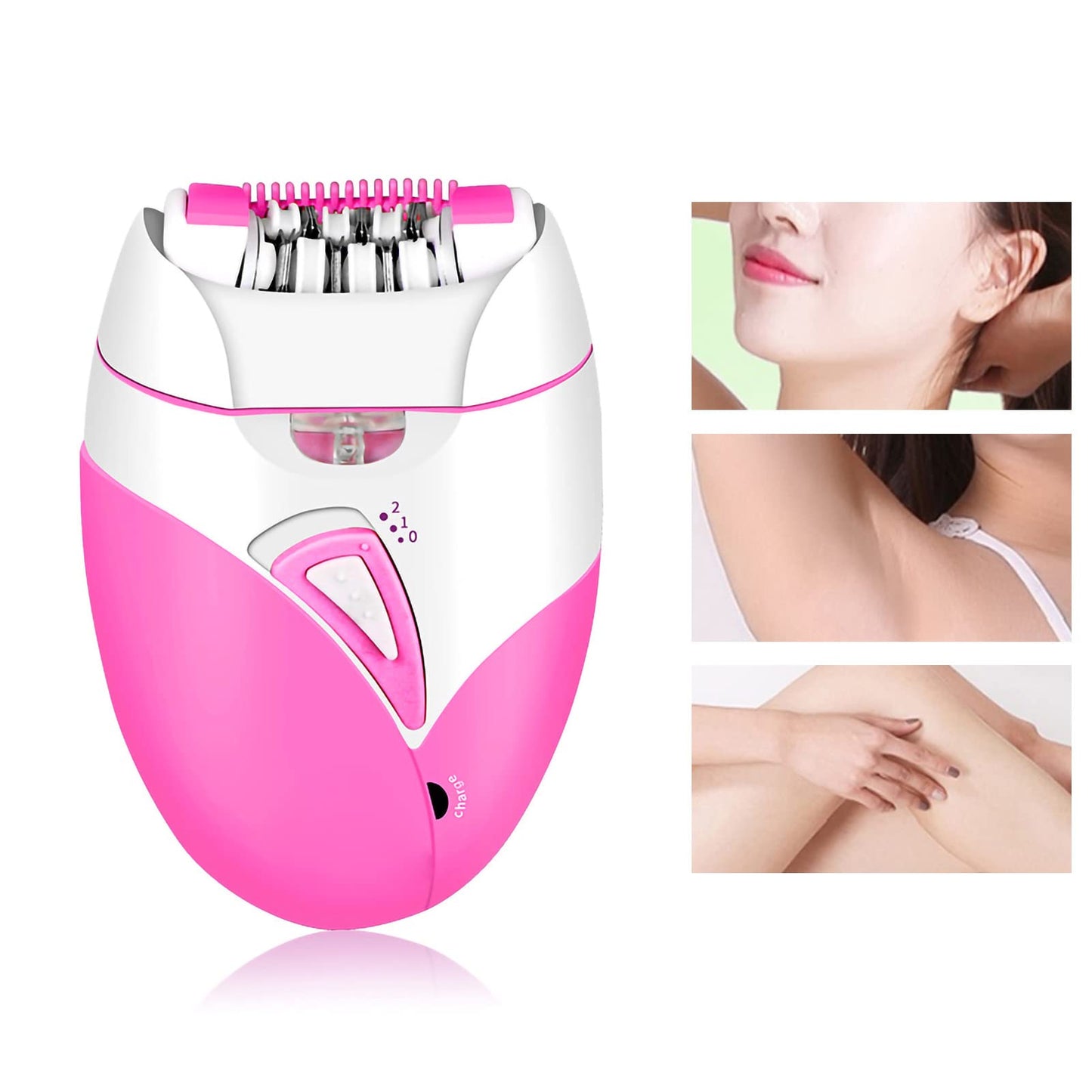 Electric Hair Removal Epilator for Women & Men, Rechargeable with Detachable Head, USB Chargeable Smooth Skin Epilator for Face Legs Arms Armpit Beauty and Personal Care Ymiko