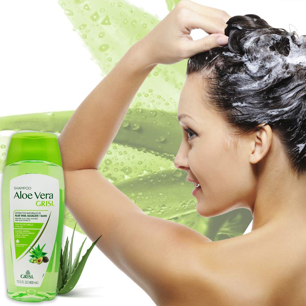 Grisi Aloe Vera Shampoo | Moisturizing Hair Product with Aloe Extract, Paraben-Free for Soft, Shiny Hair - 13.5 Fl Ounces Beauty & Personal Care Grisi