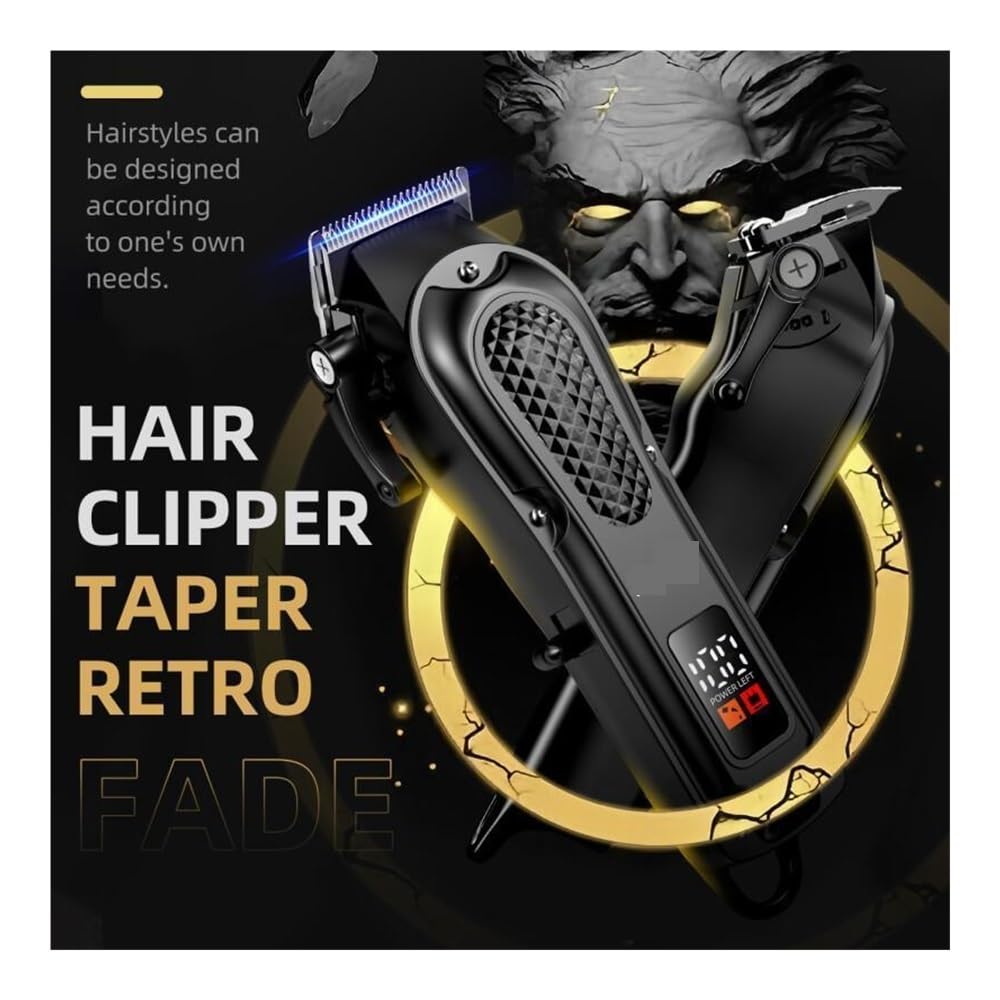 EWKYLSEM Hair Clippers Professional Cutting Machine Cordless Rechargeable Digital Display Trimmer for Man Beauty and Personal Care EWKYLSEM
