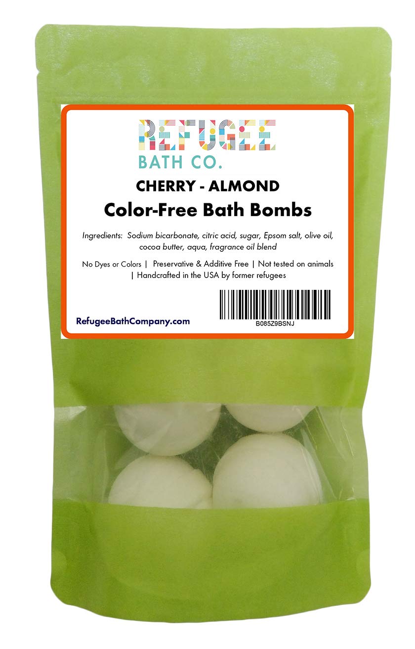 Color-Free Bath Bombs 7 Pack | 2.5 oz. Each | Cocoa Butter and Plant-Based Ingredients with No Dyes of Any Kind | Support Refugee Employment in USA… Beauty & Personal Care Refugee Bath Co.