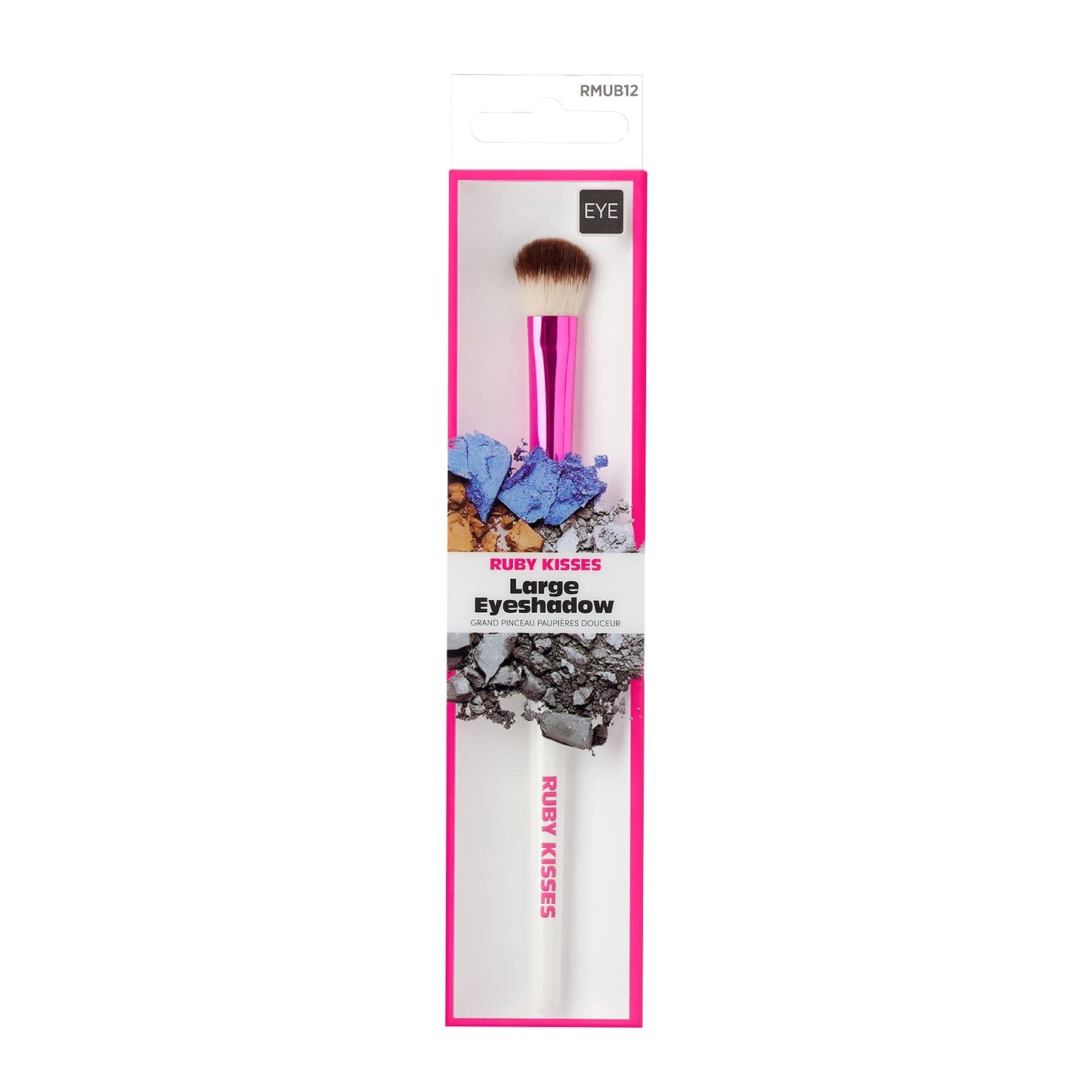 KISS Ruby Kisses Premium Large Eyeshadow Cosmetic Brush, Professional Quality Cruelty Free Make-Up Tool with Soft 100% Synthetic Bristles Beauty & Personal Care KISS