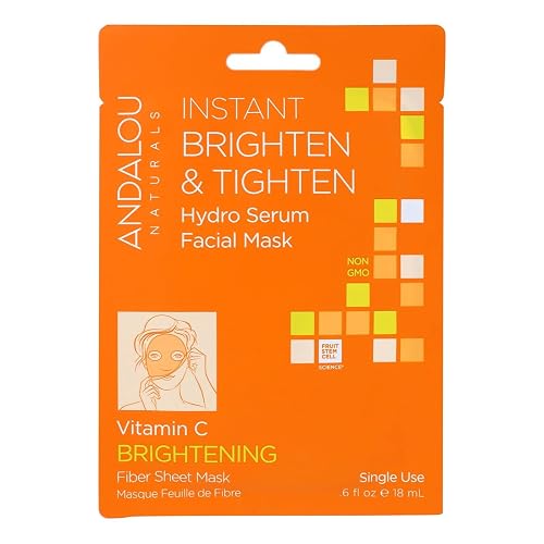 Instant Brighten & Tighten, Hydro Serum Facial Mask - Andalou Naturals (6 PACKS) Beauty & Personal Care Andalou Naturals