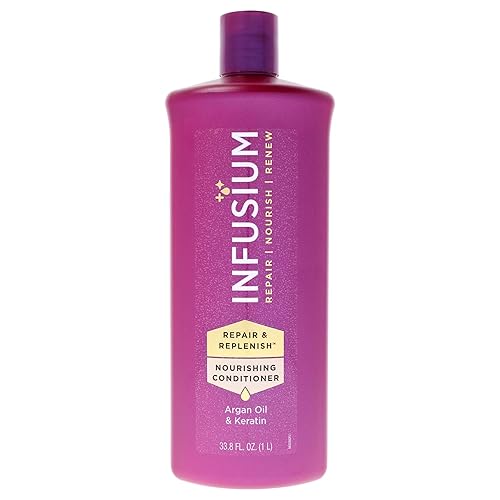 Infusium Repair and Replenish Nourishing Conditioner - Hair Conditioner with Keratin, Argan Oil, and Ceramides - Suitable for All Hair Types - 33.8 oz Beauty & Personal Care Infusium
