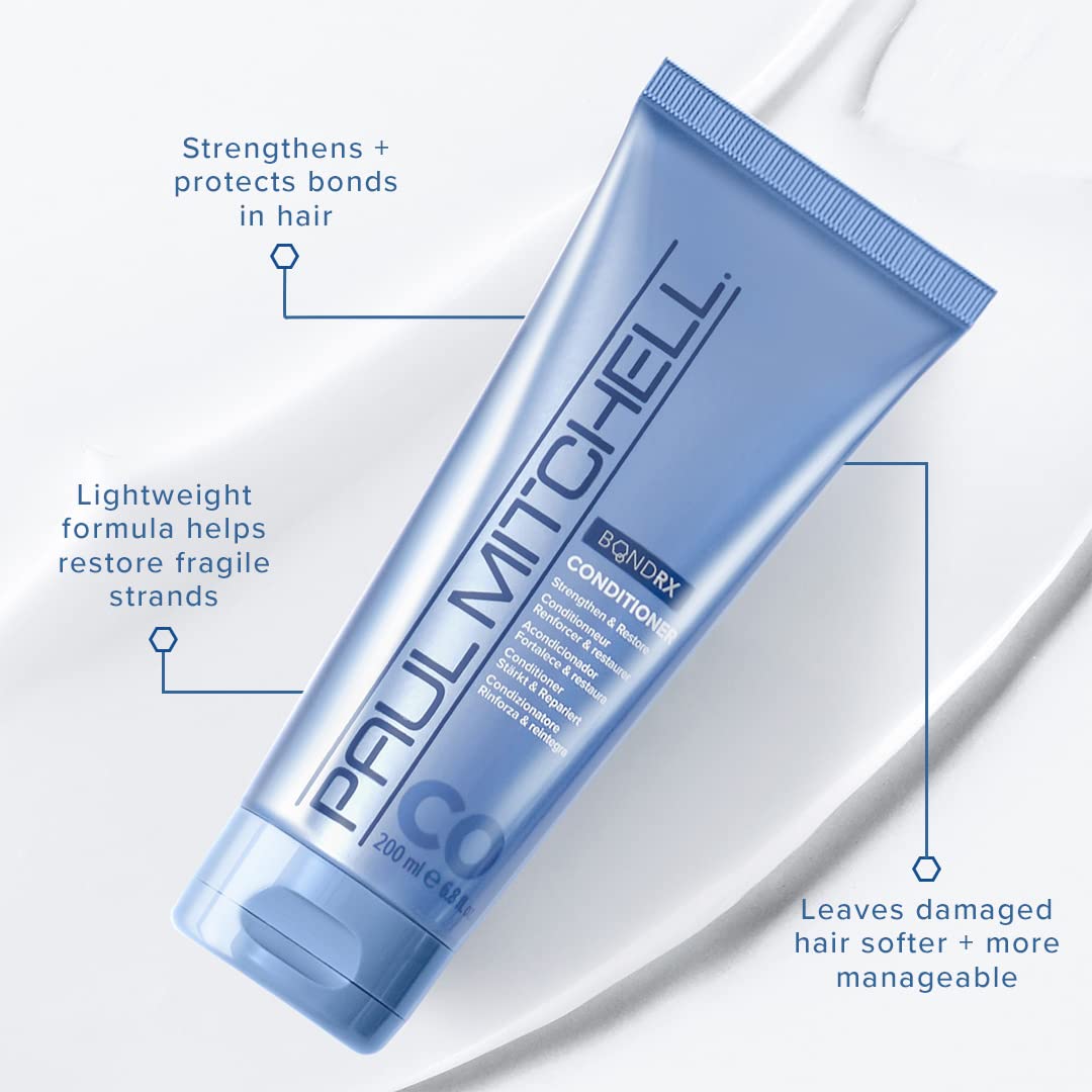 Paul Mitchell Bond Rx Conditioner, Strengthens + Restores, For Chemically Treated + Damaged Hair, 24 oz
