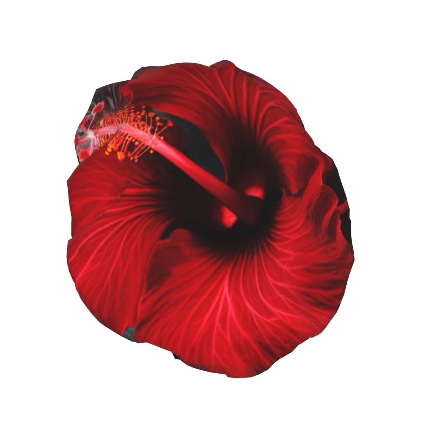 Red Hibiscus Flowers Shower Cap for Women Men Large Reusable Shower Bonnet Double-Layer Waterproof Bath Caps Elastic Band Hair Hat for All Hairstyles Beauty and Personal Care BWLHJKE