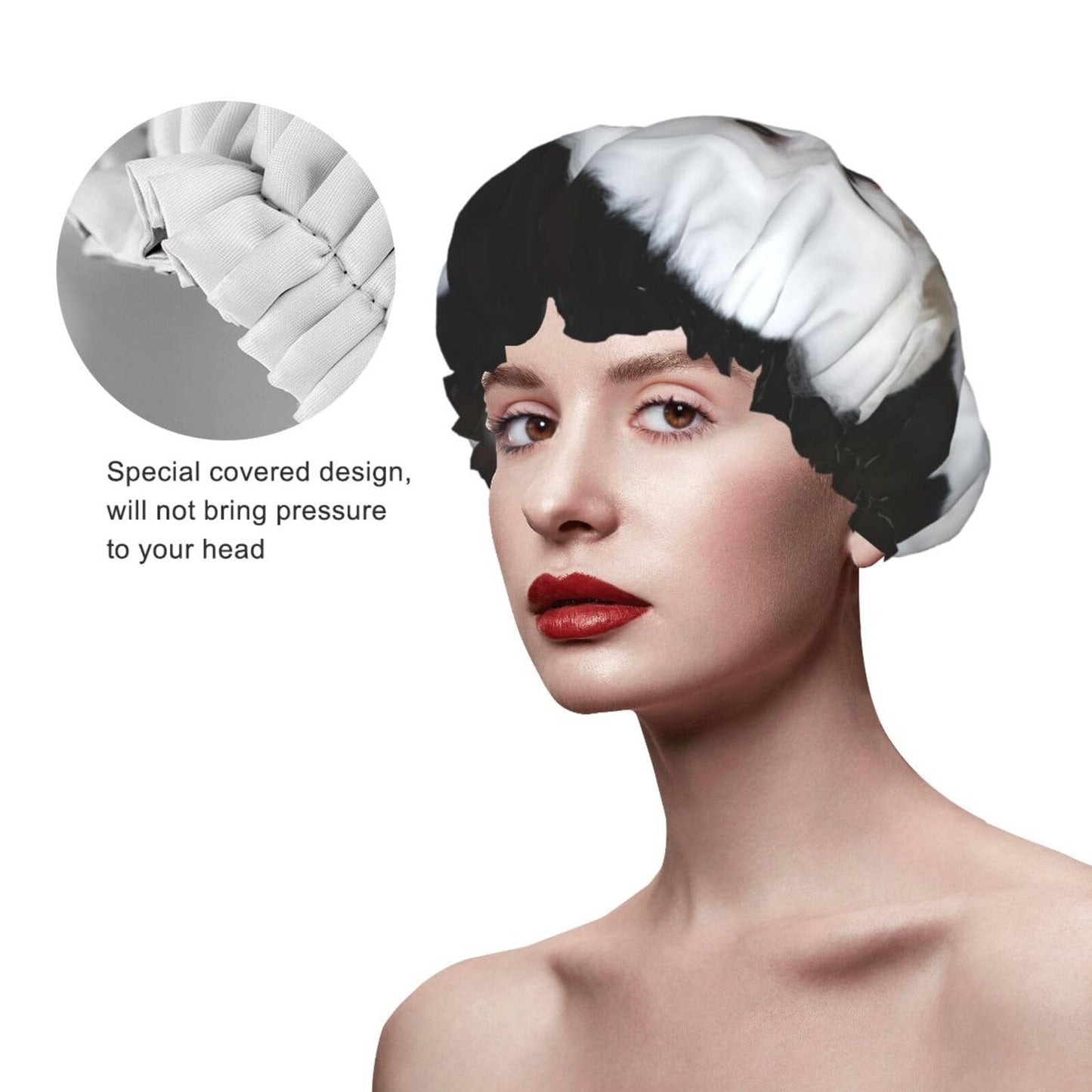 Bichon Frise Shower Cap for Women Men Large Reusable Shower Bonnet Double-Layer Waterproof Bath Caps Elastic Band Hair Hat for All Hairstyles Beauty and Personal Care BWLHJKE