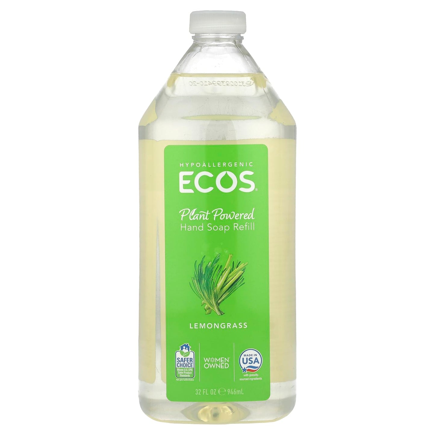 Hand Soap Refill; Lemongrass Beauty & Personal Care Earth Friendly Products