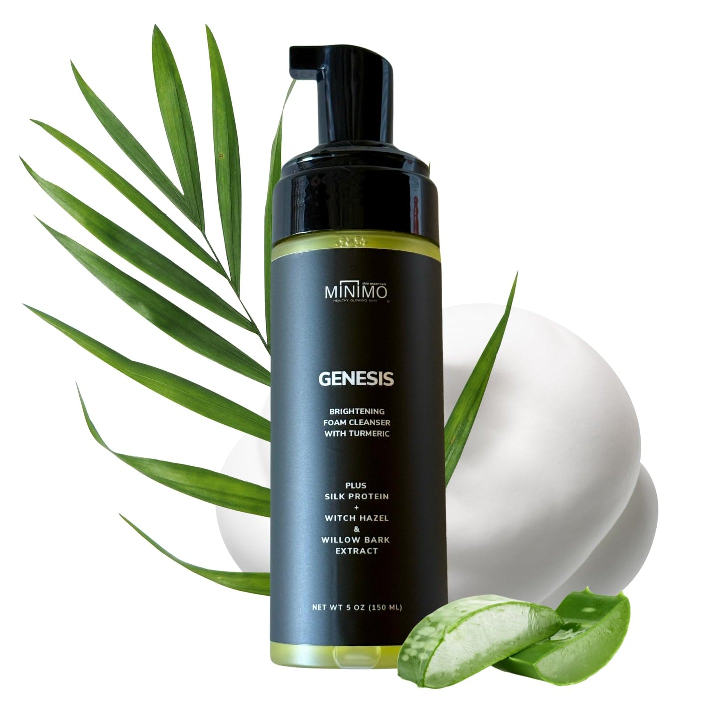 Minimo Bath & Body Genesis Sulfate-Free Turmeric Facial Cleanser | Turmeric Foaming Cleanser For Sensitive Skin | Facial Wash For Women & Men, Oily Beauty & Personal Care Minimo Bath & Body