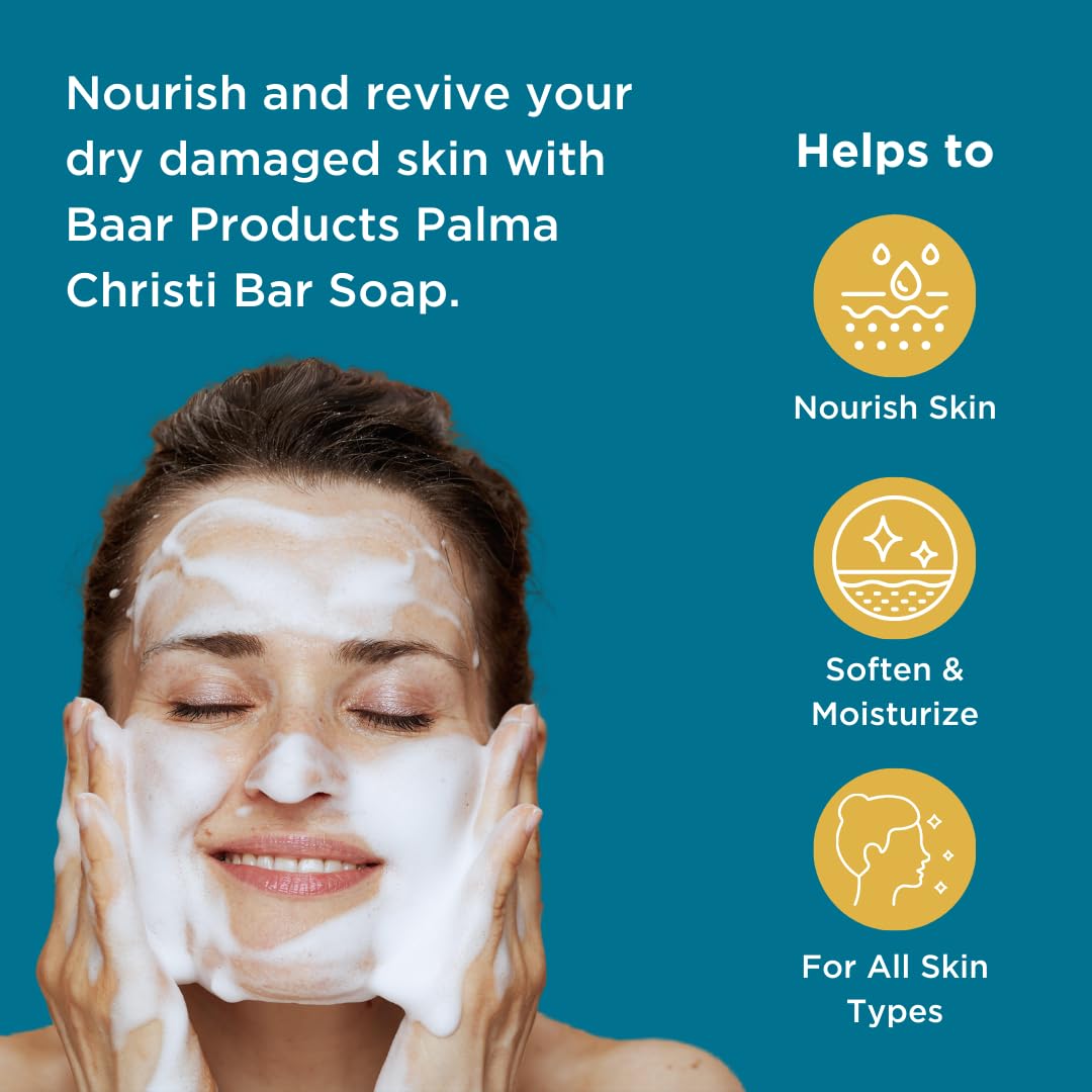 Baar Palma Christi (Castor Oil) Natural Cleansing Bar Soap, 6 bar set Beauty & Personal Care Baar