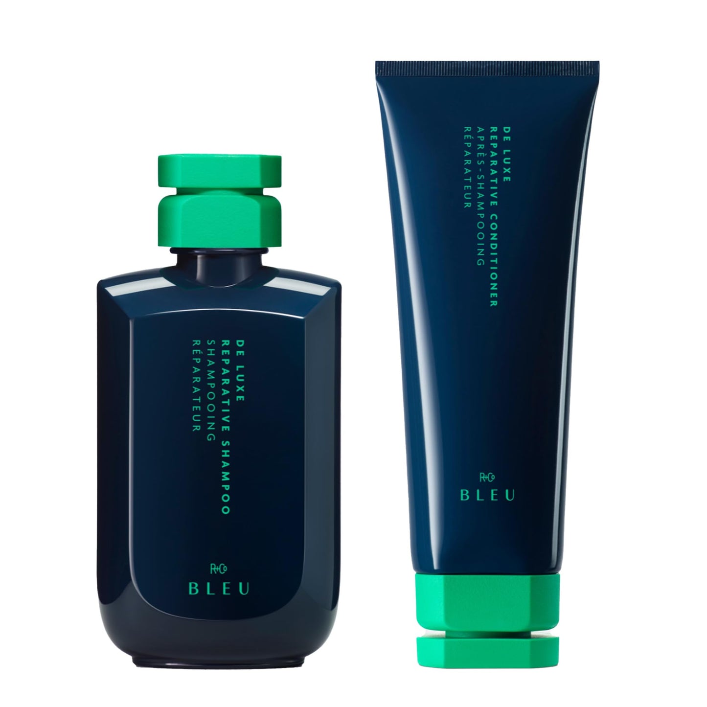 R+Co BLEU De Luxe Reparative Shampoo and Conditioner Set - Hydrates, Strengthens & Repairs Coarse, Fragile & Damaged Hair - Seals Cuticles & Split Beauty & Personal Care R+Co