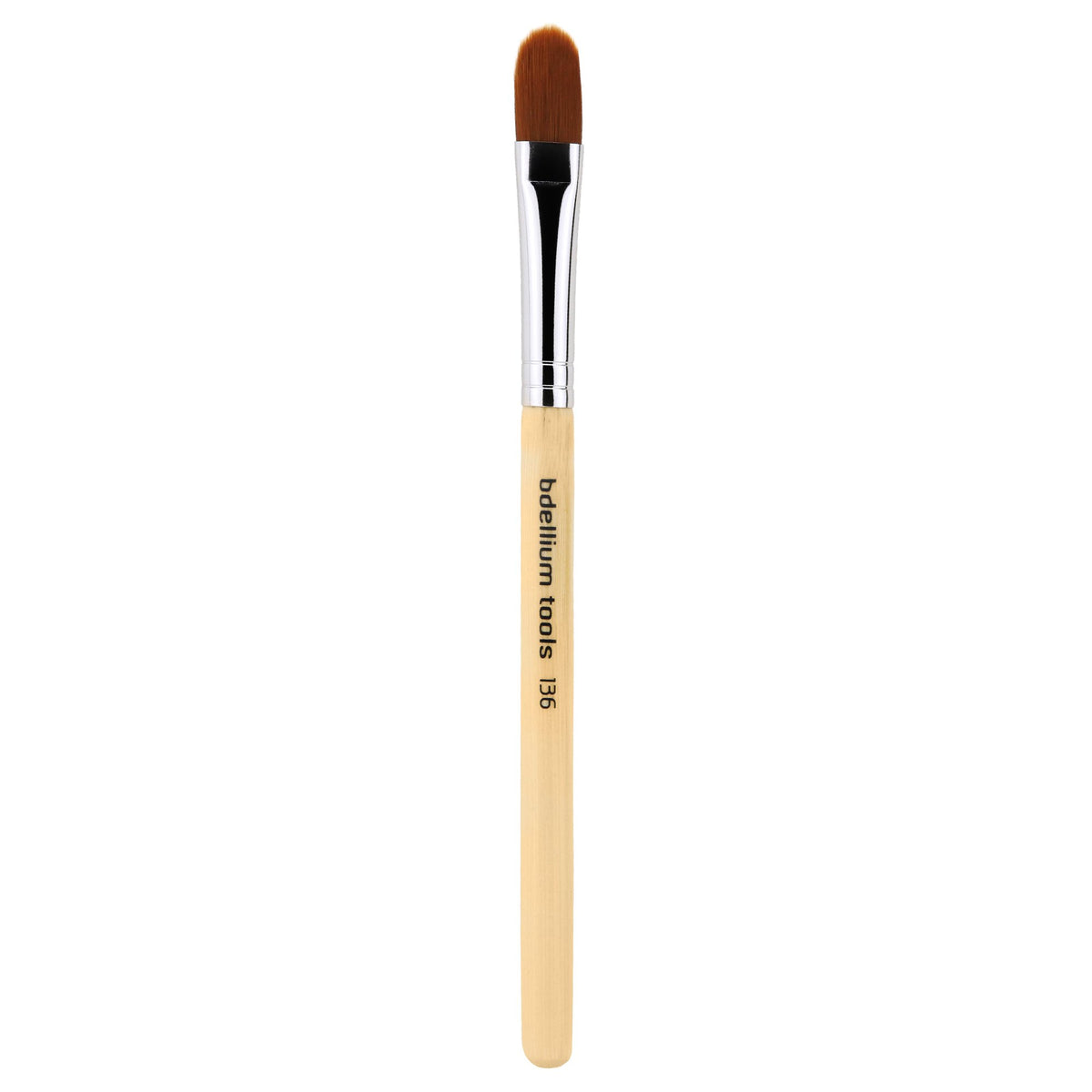 Bdellium Tools Professional Makeup Brush - Special FX Series 136 Filbert - With Soft Synthetic Fibers, For Applying & Blending Makeup (Bamboo, 1pc)
