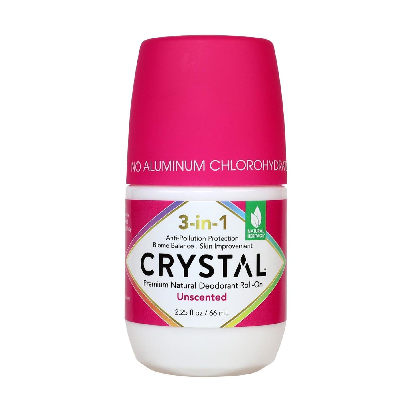 Crystal 3-in-1 BioHealth Deodorant, Unscented, Natural Odor Protection with Aloe & Hyaluronic Acid, Microbiome-Friendly, Moisturizing, Anti-Pollution Beauty and Personal Care Crystal Essence
