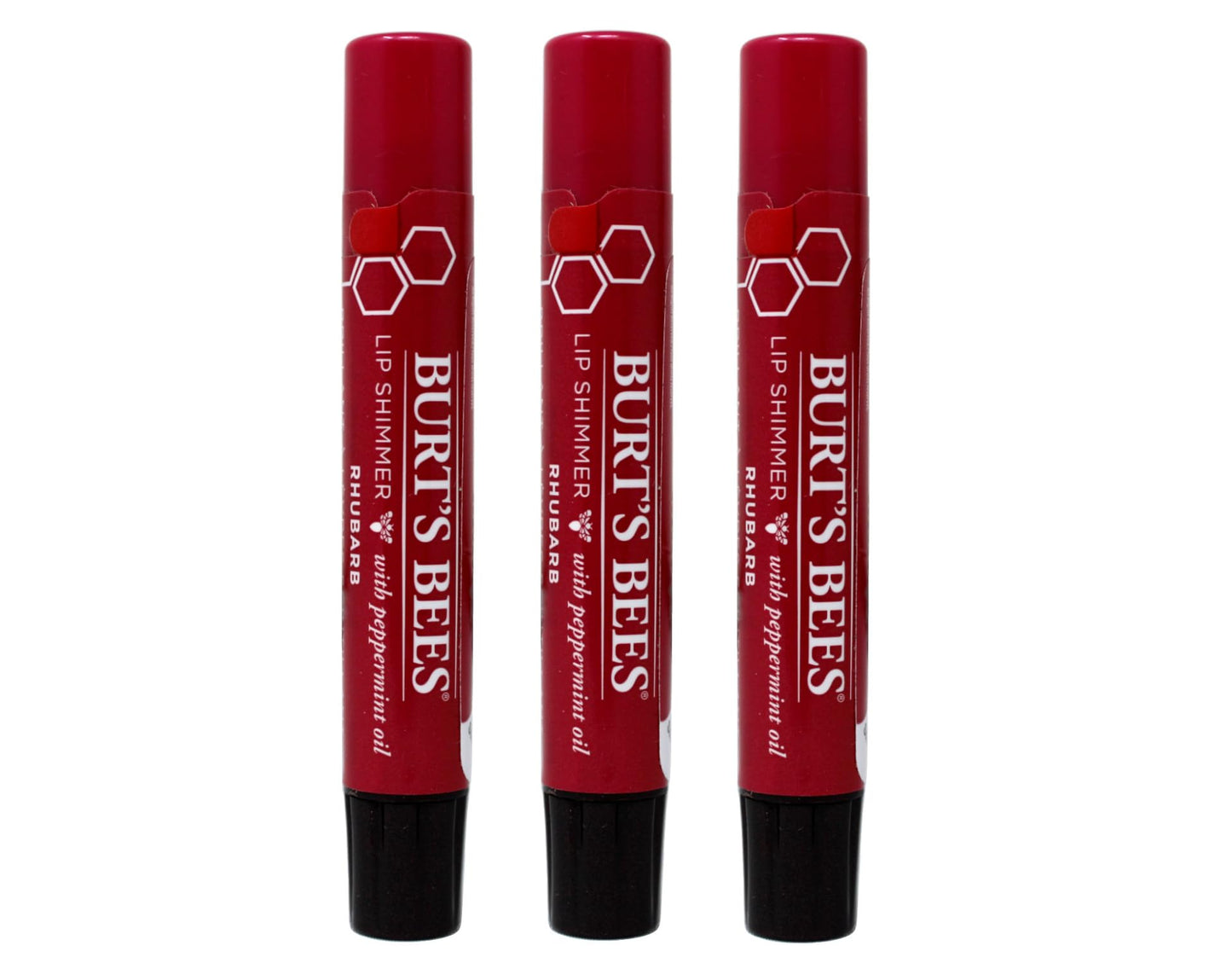 Burt's Bees Lip Shimmer, Rhubarb 0.09 oz (Pack of 3) Beauty & Personal Care Burt's Bees