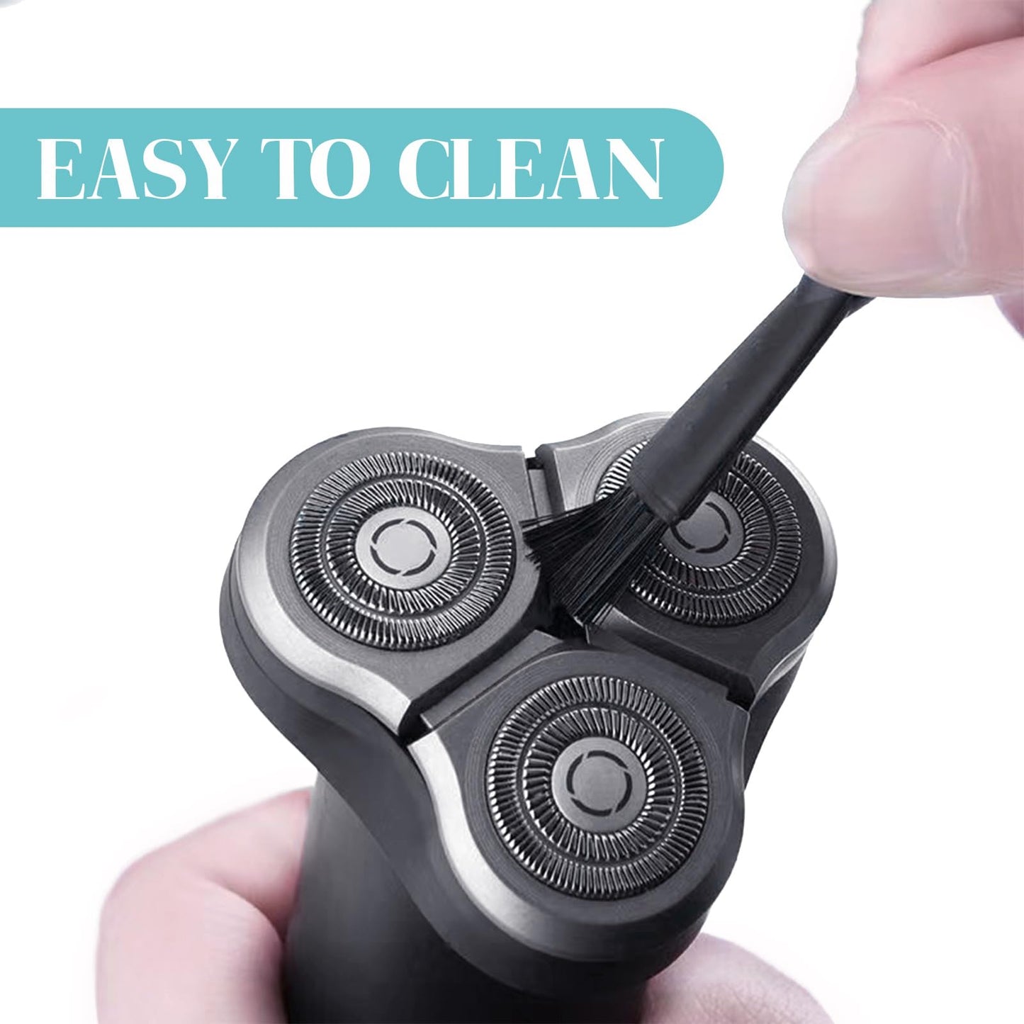 Quacc 10 PCS Mens Electric Shaver Cleaning Brush Black Double Sided Razor Brush for Cleaning Trimmer Hair Clipper Keyboard Beauty and Personal Care Quacc