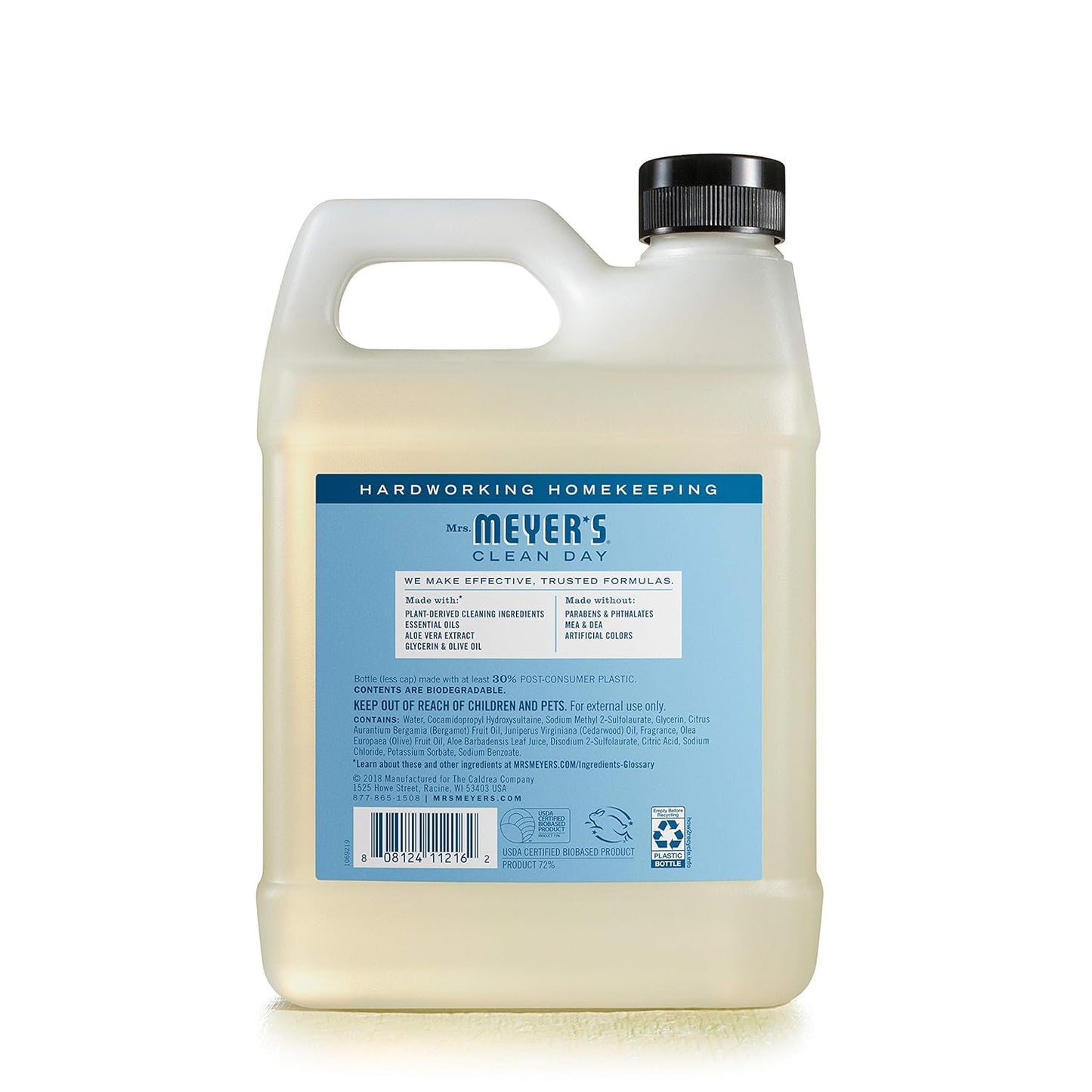 Mrs. MEYER'S Liquid Hand Soap, Rainwater Scent, Set includes 33 oz. Refill & 12.5 oz. bottle Beauty & Personal Care Mrs. MEYER'S