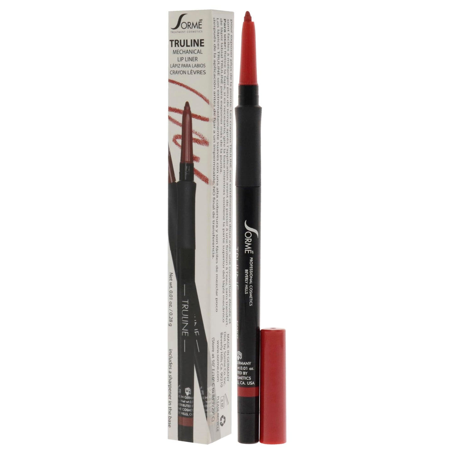 Sorme' Treatment Cosmetics Truline Mechanical Lipliner, Scarlet, 0.01 oz. Beauty & Personal Care SORMÉ