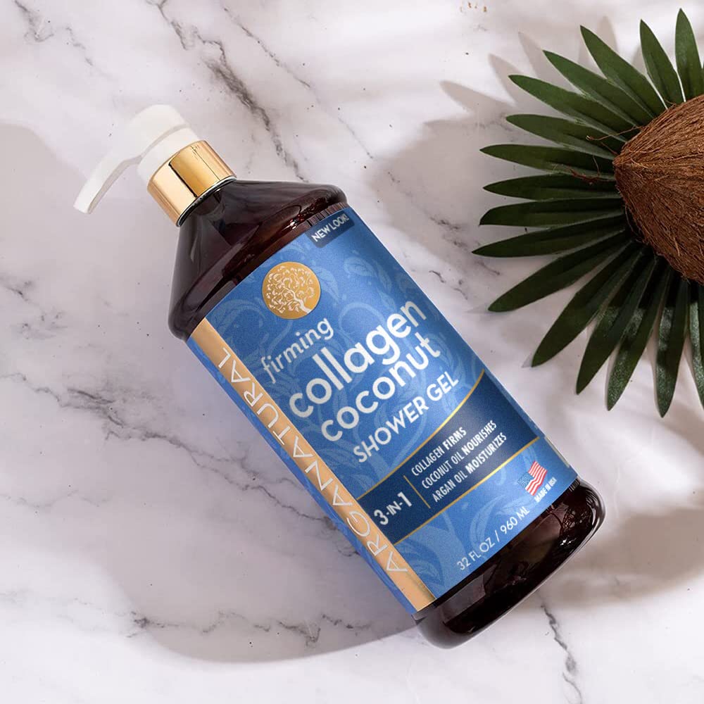 Arganatural Firming Collagen Coconut Shower Gel, Moisturizing Body Wash with Argan Oil (32 Ounces/960 Milliliters) Beauty & Personal Care Arganatural