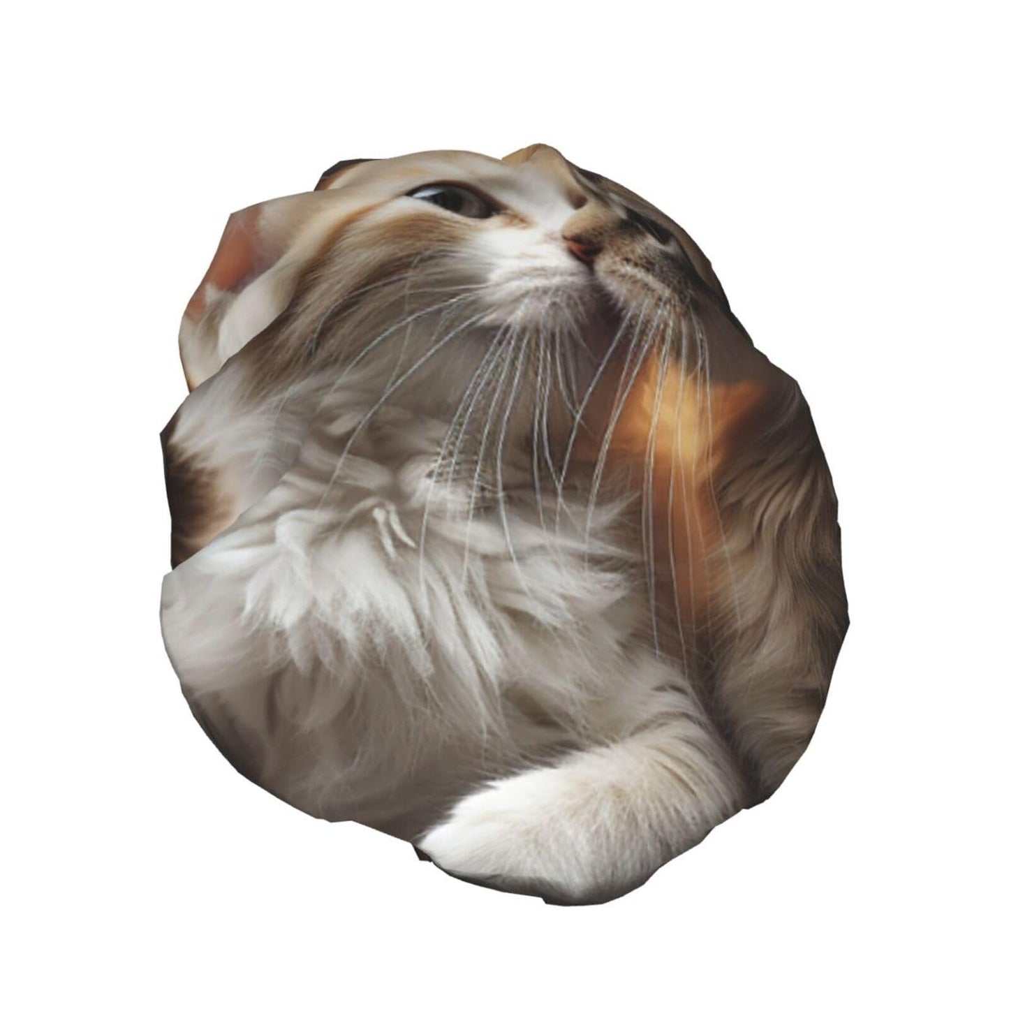 Cat Kiss Shower Cap For Women Reusable Double Layers Bathing Bath Cap Hair Caps Waterproof Elastic Band Ladies Spa Salon Shower Hat Hair Caps Beauty and Personal Care GDSHJKLW