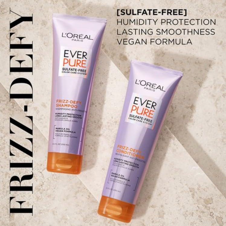 L'Oreal Everpure Frizz-Defy Shampoo 8.5 Fl OZ