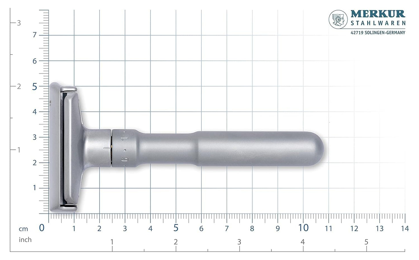 MERKUR FUTUR 700 Adjustable Double Edge Safety Razor - Matte Chrome, Adjustable Razor With Dial, Made in Germany, Plastic-Free, Snap-On Cap Design Beauty and Personal Care MERKUR