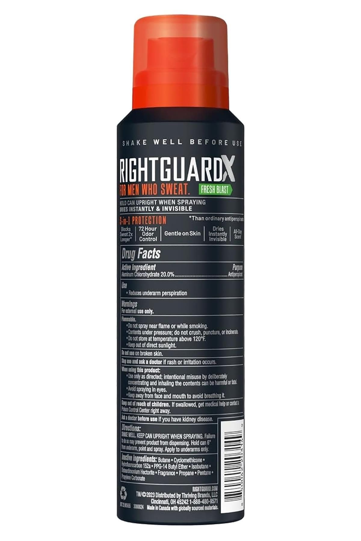 Right Guard Xtreme Defense Dry Spray Fresh Blast 3.8 Ounce Men Beauty and Personal Care Right Guard