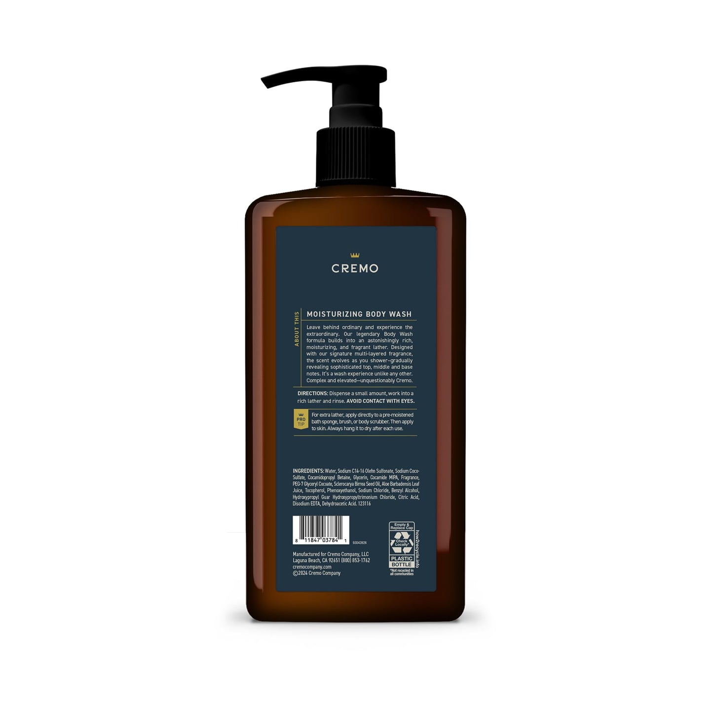 Cremo Rich-Lathering Palo Santo Body Wash for Men, 32 Fl Oz Beauty & Personal Care Cremo