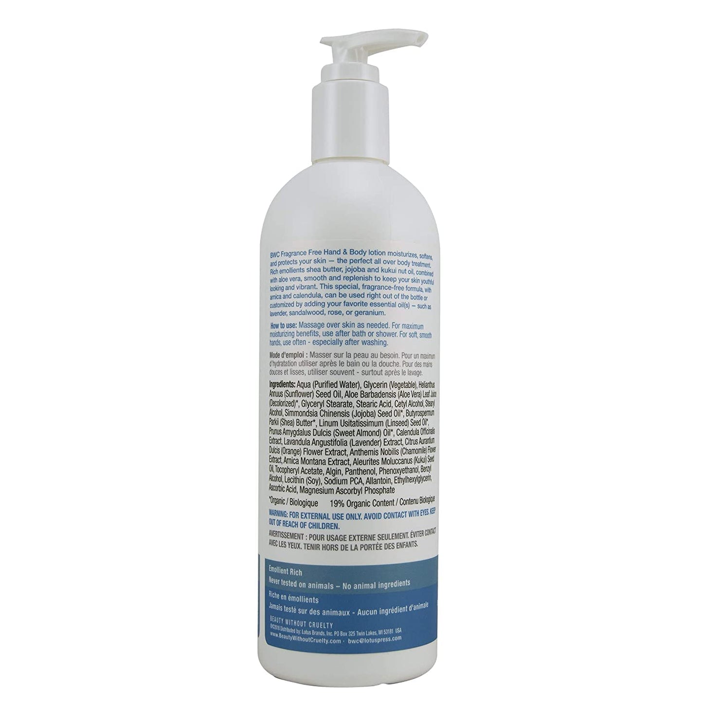 Beauty Without Cruelty Hand And Body Lotion Botanical Formula Fragrance Free - 16 Fl Oz Beauty & Personal Care Beauty Without Cruelty