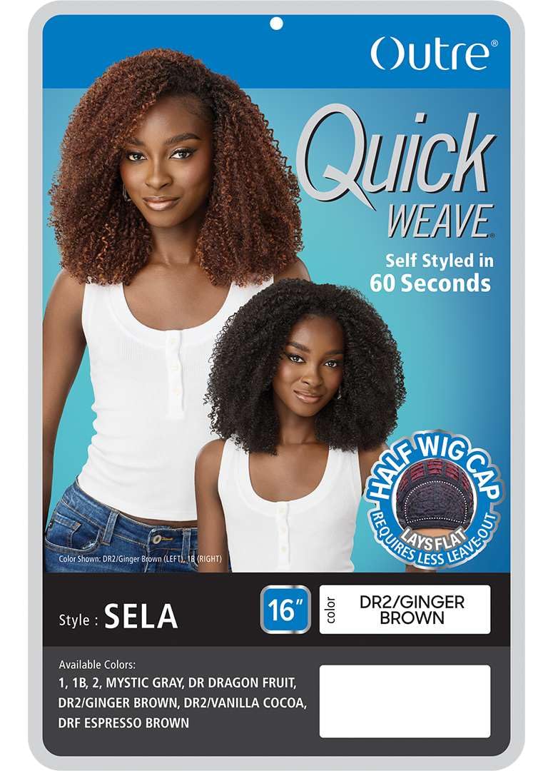 Outre Quick Weave Synthetic Half Wig - Sela (DR2/VANILLA COCOA)