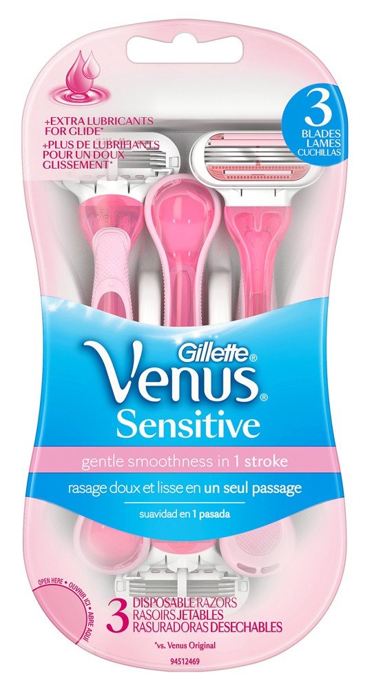 Gillette Womens Venus Sensitive 3-Disposable Razors ,3 Count(Pack of 1) Beauty and Personal Care Gillette Venus