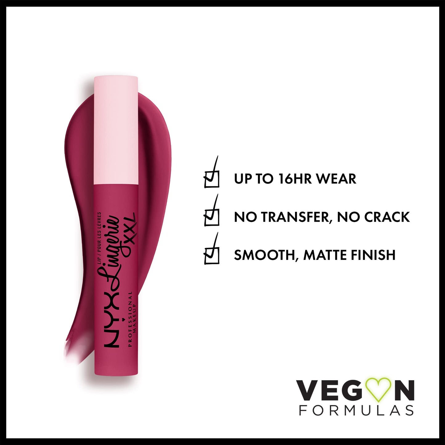 NYX PROFESSIONAL MAKEUP Lip Lingerie XXL Matte Liquid Lipstick - Stayin' Juicy (Deep Magenta) Beauty & Personal Care NYX PROFESSIONAL MAKEUP