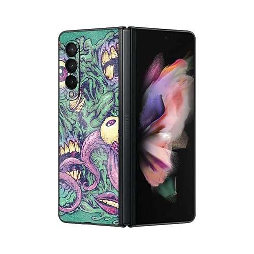 MightySkins Glossy Glitter Skin Compatible with Samsung Galaxy Z Fold 3 - Eyes and Teeth | Protective, Durable High-Gloss Glitter Finish | Easy to Beauty & Personal Care MIGHTY SKINS