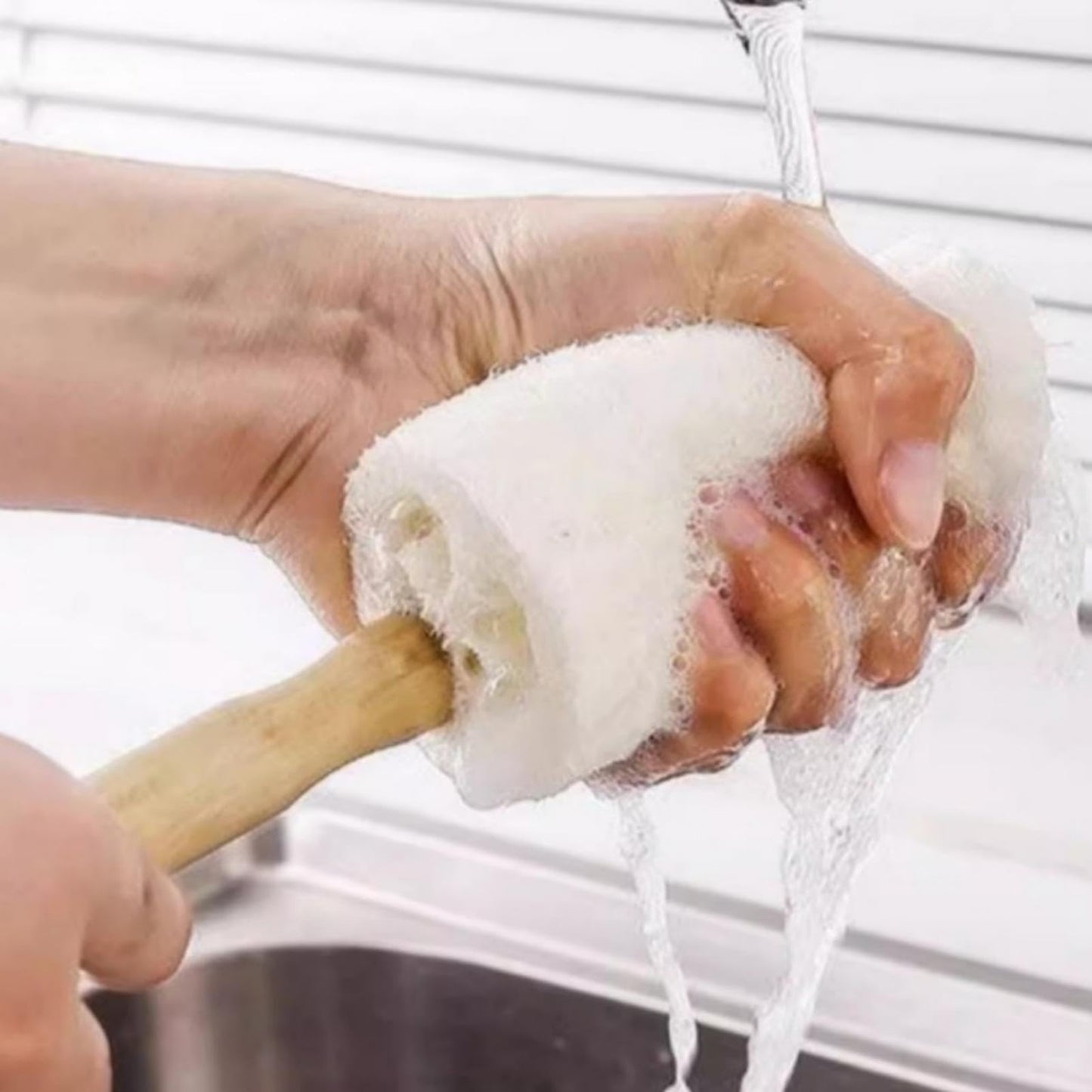 Zyntrytong Natural Loofah Sponge Scrubber with Handle & Hanging Rope AllPurpose Body Exfoliator & Kitchen Dish Scrubber for Bath & Household Cleaning Beauty and Personal Care Zyntrytong