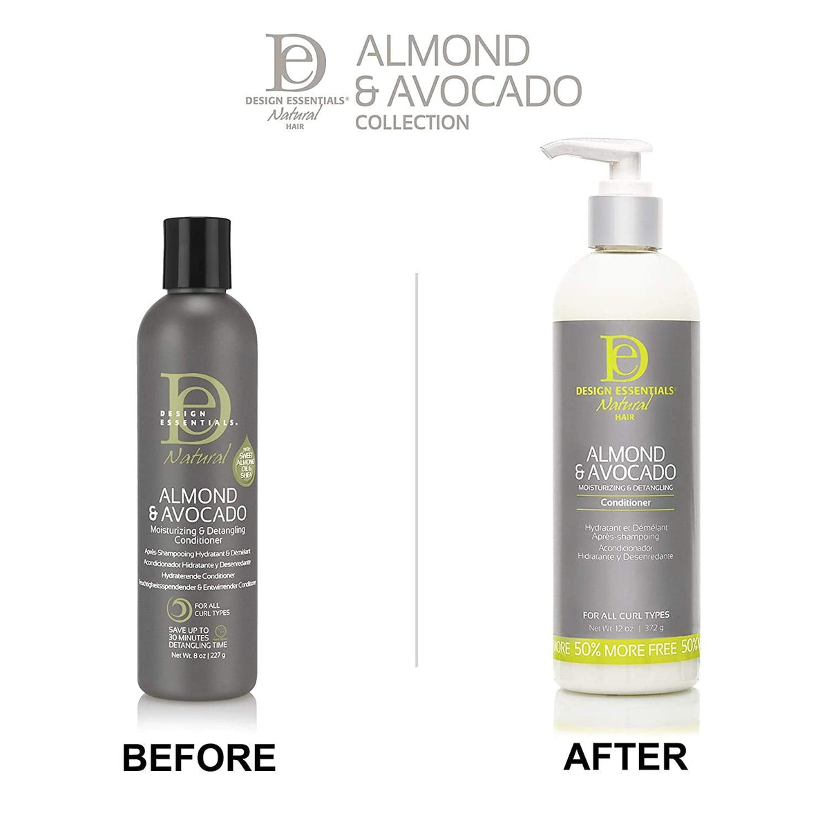 Design Essentials Almond & Avocado Moisturizing & Detangling Conditioner with Shea Butter & Coconut, Conditioner for Natural Hair, 12 oz Beauty & Personal Care Design Essentials