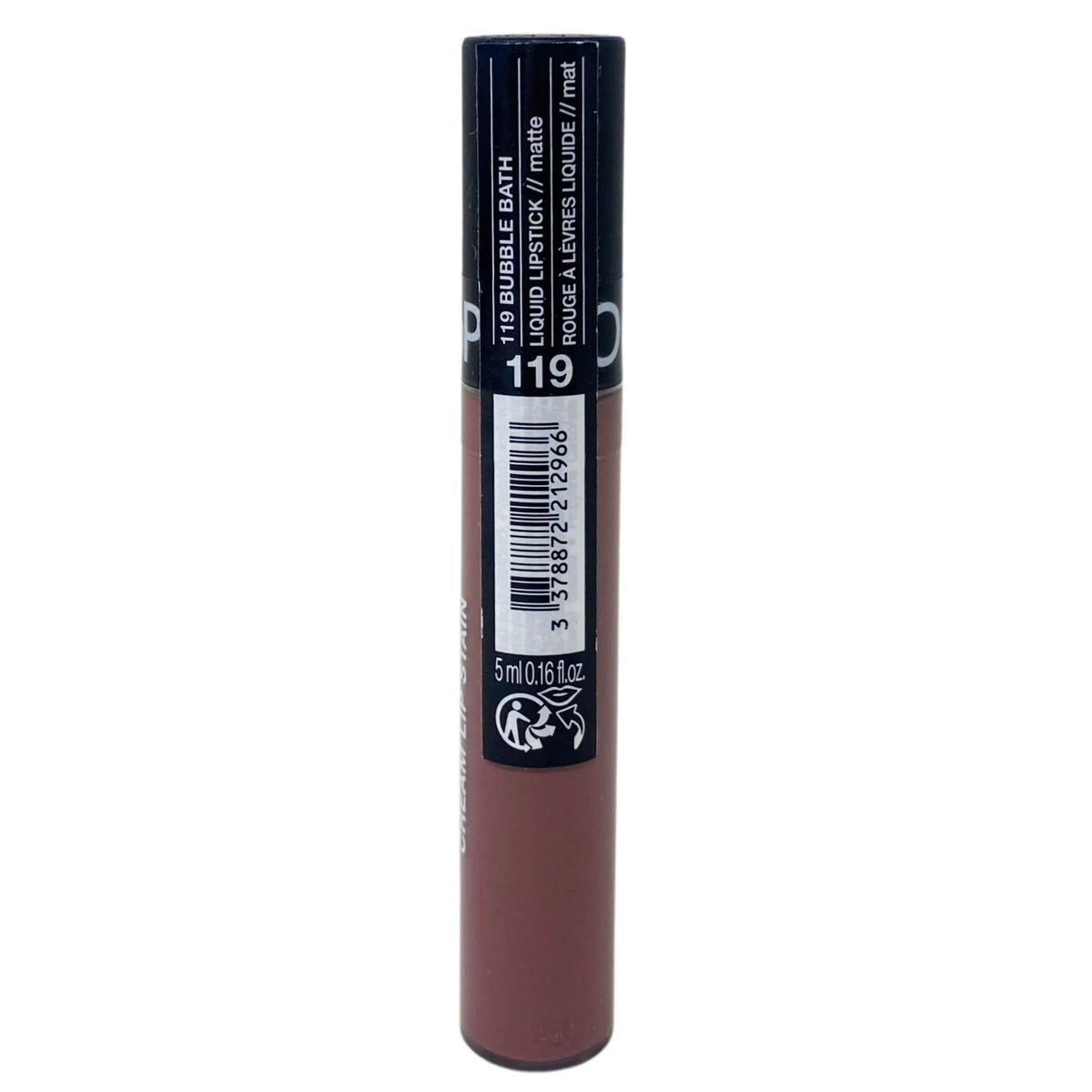 SEPHORA Collection Cream Lip Stain - 119 Bubble Bath (matte light rose), 5 mL / 0.16 fl oz