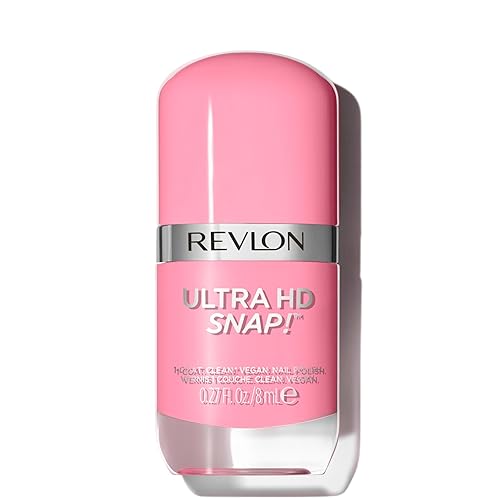 REVLON Ultra HD Snap Nail Color, Natural Rich Glossy Polish, 100% Vegan Formula, No Base or Top Coat Needed, 008 Damsel in a Dress, 0.27 fl oz Beauty & Personal Care REVLON