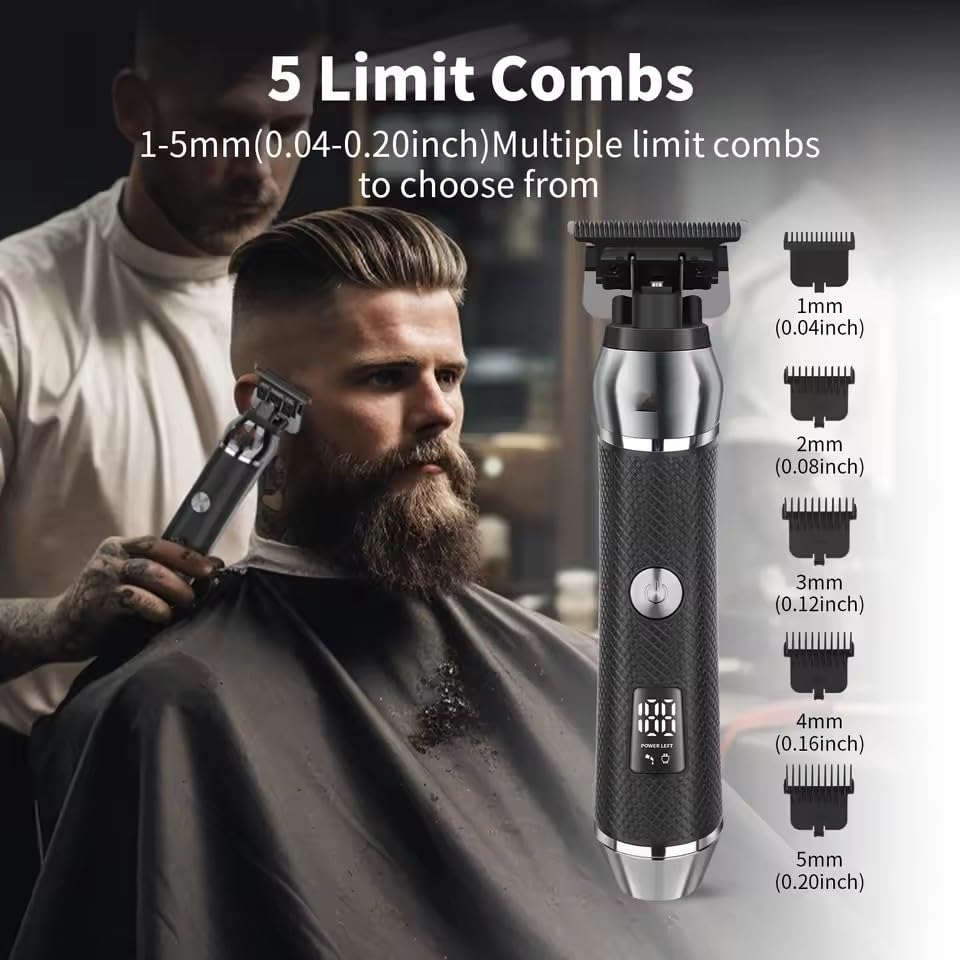 QDKVTNDJZ Professional Hair Trimmer&Crunch Foil Shaver Kit, Electric Razor&Beard Trimmer Barbers Cordless Close Cutting T-Blade Trimmer Kit Beauty and Personal Care QDKVTNDJZ
