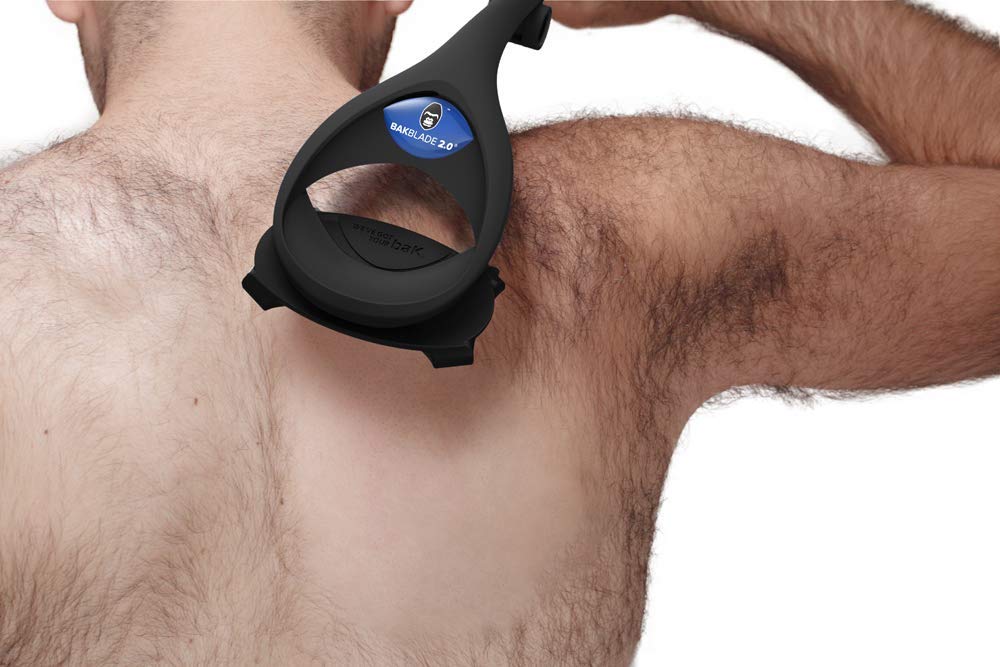 baKblade 2.0 PLUS - Back Shaver for Men (DIY), Ergonomic Handle, Shave Wet or Dry (Extra Blades Included) Beauty and Personal Care BAKBLADE