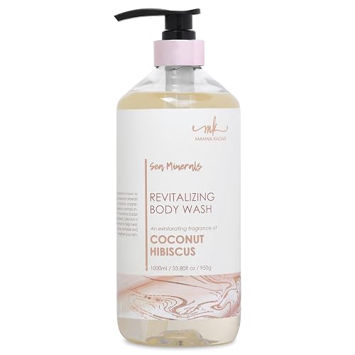Manna Kadar Beauty Dead Sea Minerals Revitalizing Body Wash, Coconut Hibiscus - Clean, Soothe, Revitalizes, Rejuvenates Skin, Hydrates, Shower Gel Beauty & Personal Care Manna Kadar