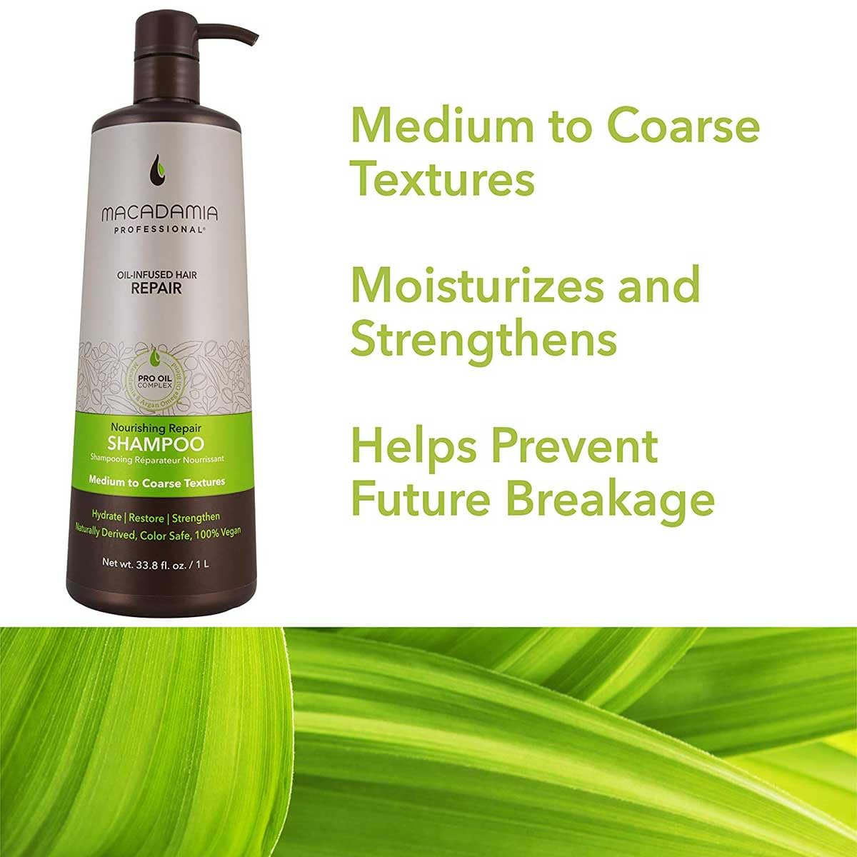 Nourishing Repair Shampoo 33.8oz Macadamia Professional Macadamia Oil and Argan Oil for Hydration, Shine, and Color Protection Beauty & Personal Care Macadamia Professional
