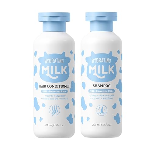 Nourishing Milk Shampoo Conditioner Set, Cleans, Removes Dandruff, Thickening, Plumps and Softens, Everyday Nourishing Formulas, for Dry, Itchy Scalp Beauty & Personal Care TUOSHITONG