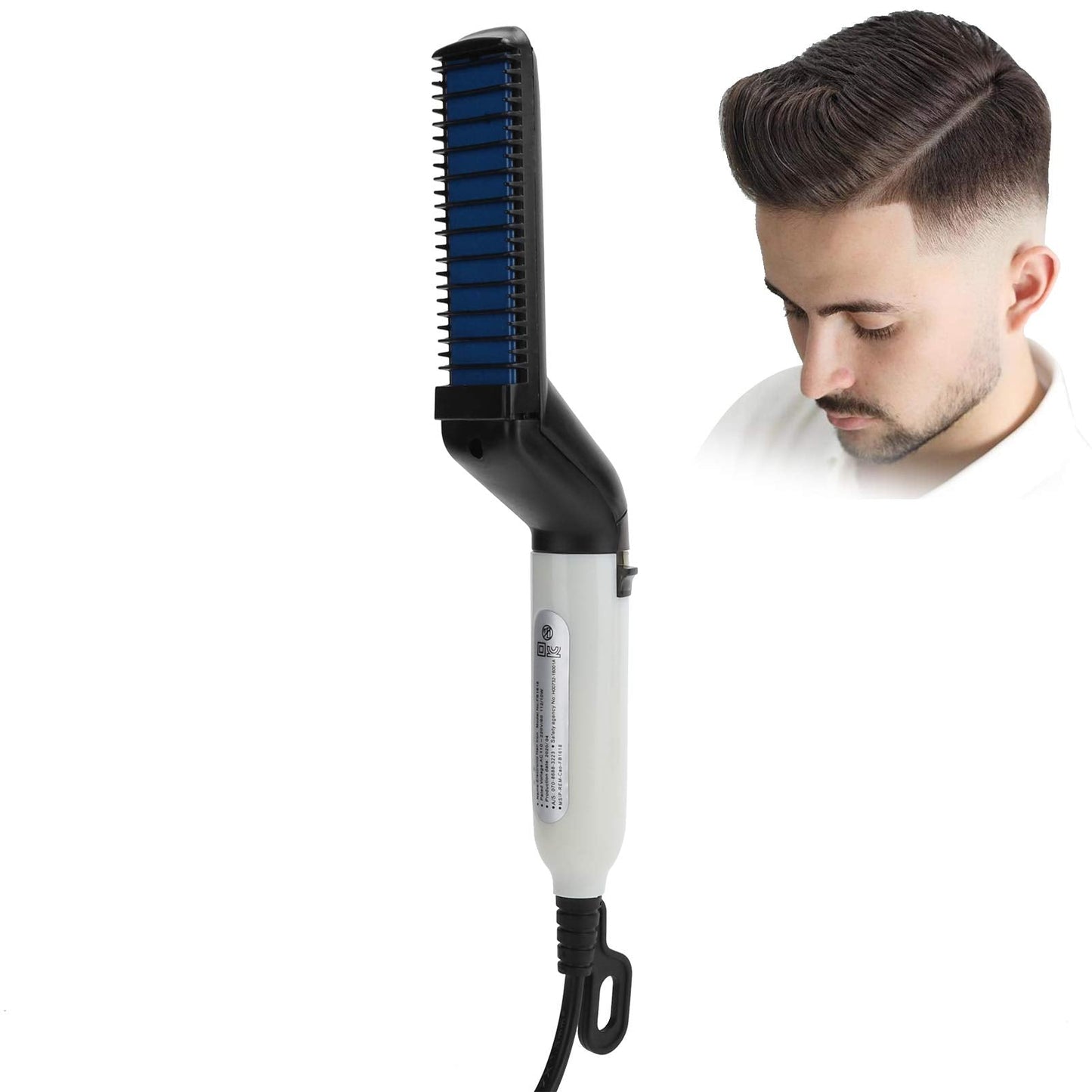 Beard Straightener Comb, Fast Heating Multifunctional Electric Hair Comb Portable Beard Brush Styler Mustache Curler for Men Women Home Travel Use(US) Beauty and Personal Care Agatige