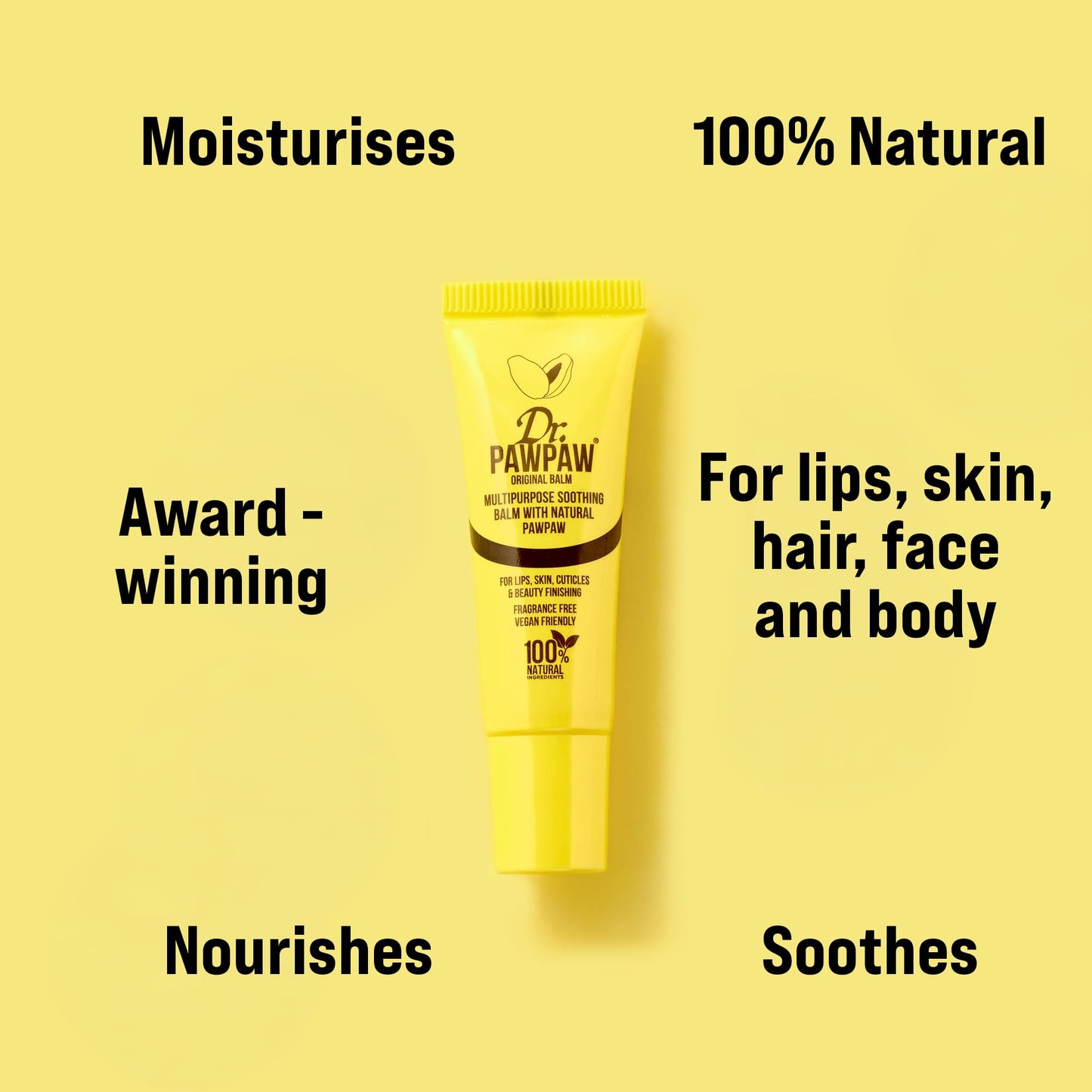 Dr. PAWPAW - Original Clear Balm, Multi-Purpose, No Fragrance Balm, For Lips, Skin, Hair, Cuticles, Nails, and Beauty Finishing (10 ml) (Original, 1 Beauty and Personal Care Dr. PAWPAW ORIGINAL BALM
