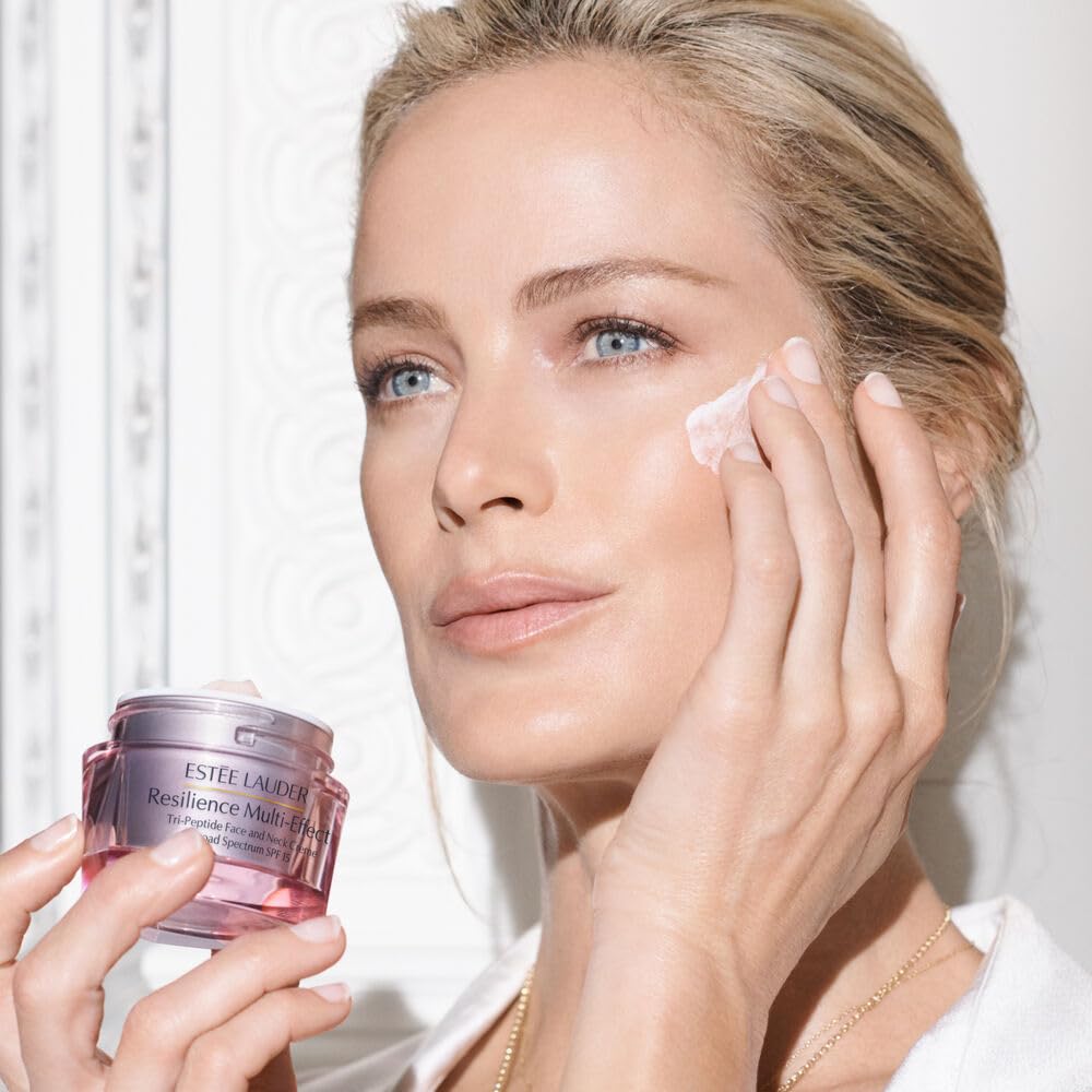 Estée Lauder Resilience Multi-Effect Tri-Peptide Face and Neck Cream Moisturizer SPF 15 for Normal/Combination Skin | Plumping & Anti-Aging, 1.7 Ounce Beauty & Personal Care Estée Lauder